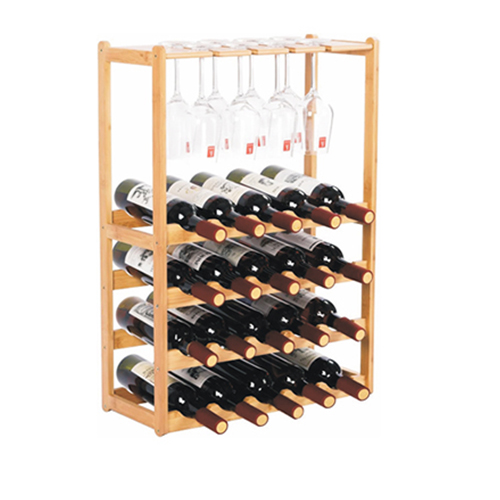 bamboo furniture red wine rack