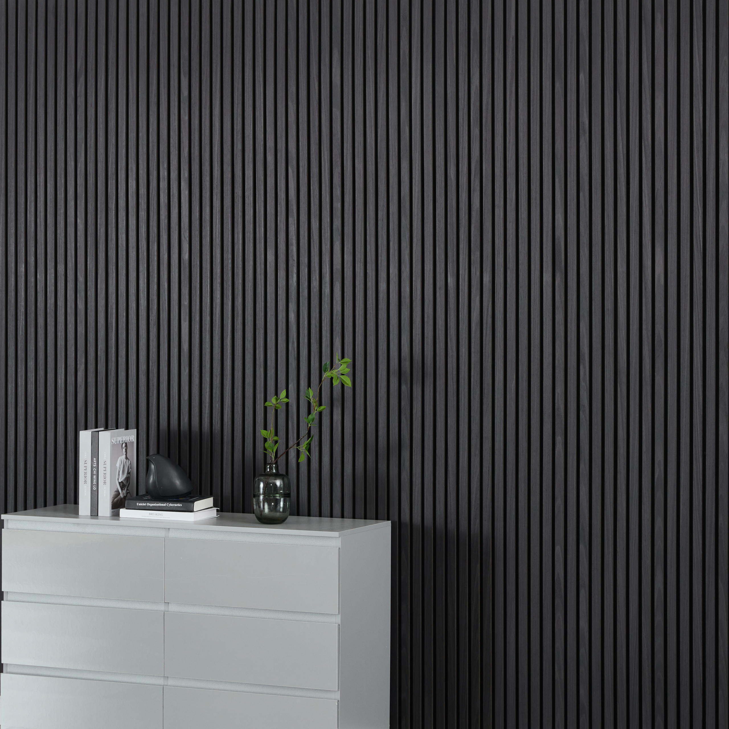 2400x600 mm grey oak wall