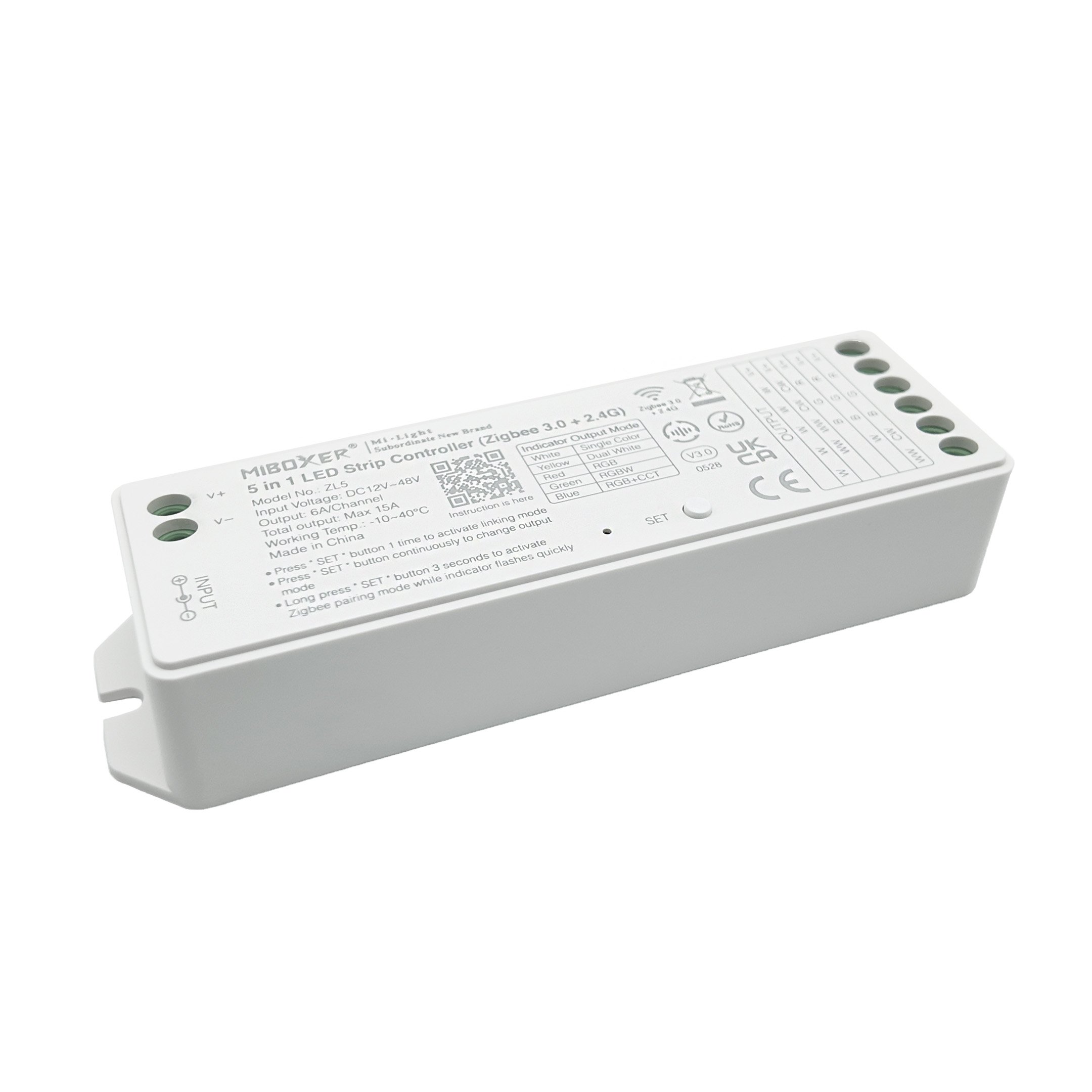 white LED strip controller code ZL5